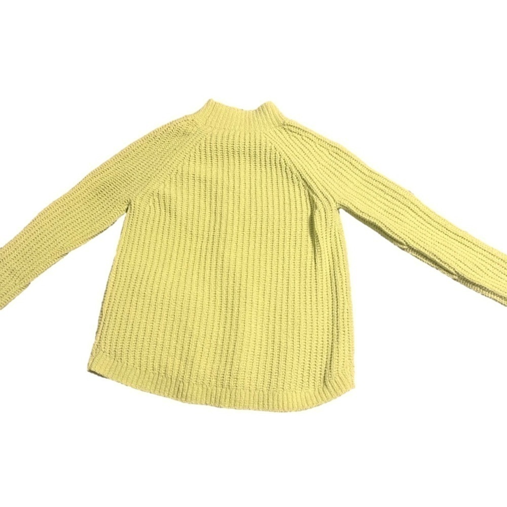 TALBOTS Texture Stitch Mock-Neck Sweater Lime Green Size XS - Picture 5 of 7